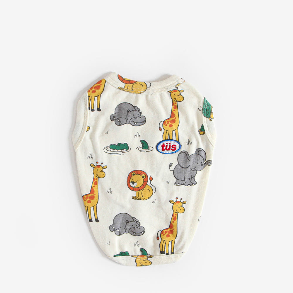 Animal Puppy Sleeveless T-Shirt (B)