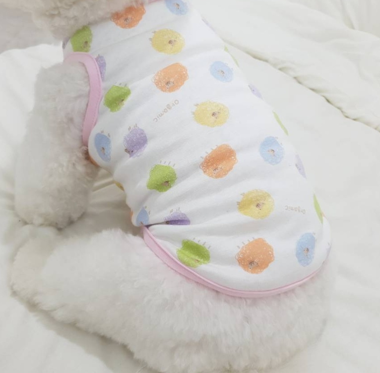 Puppy Sleeveless Indoor Wear Pajamas Organic Cotton (B)
