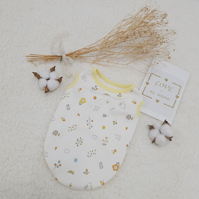 Puppy Sleeveless Indoor Wear Pajamas Organic Cotton (B)