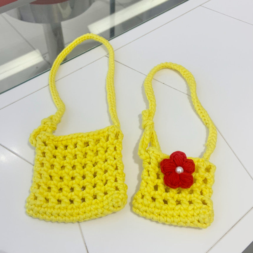 Puppy Knitted Sling Bag Adjustable Length (B)