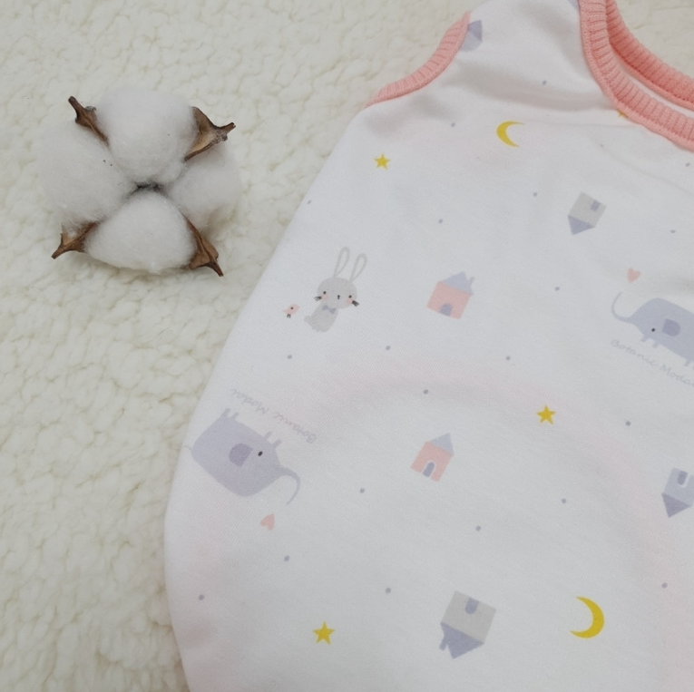 Puppy Sleeveless Indoor Wear Pajamas Organic Cotton (B)