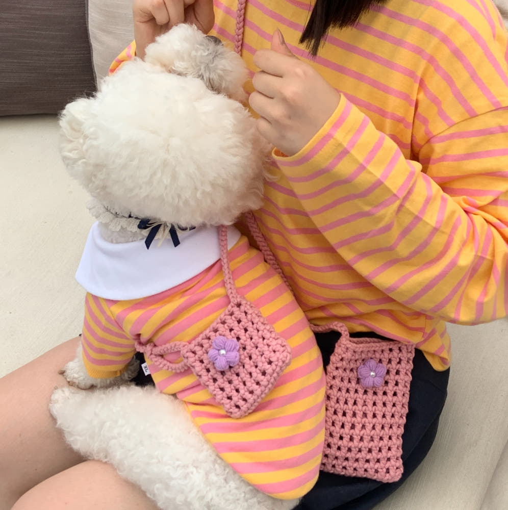 Puppy Knitted Sling Bag Adjustable Length (B)