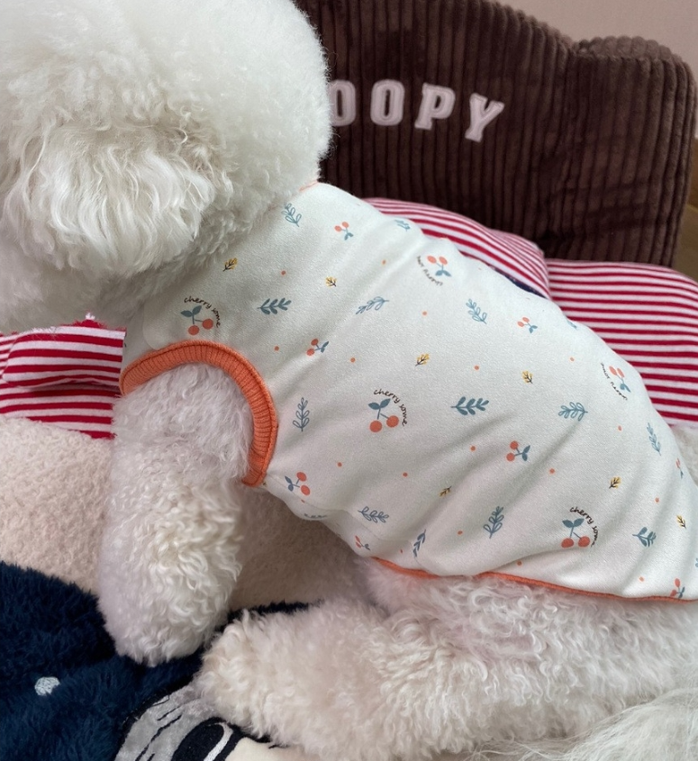 Puppy Sleeveless Indoor Wear Pajamas Organic Cotton (B)