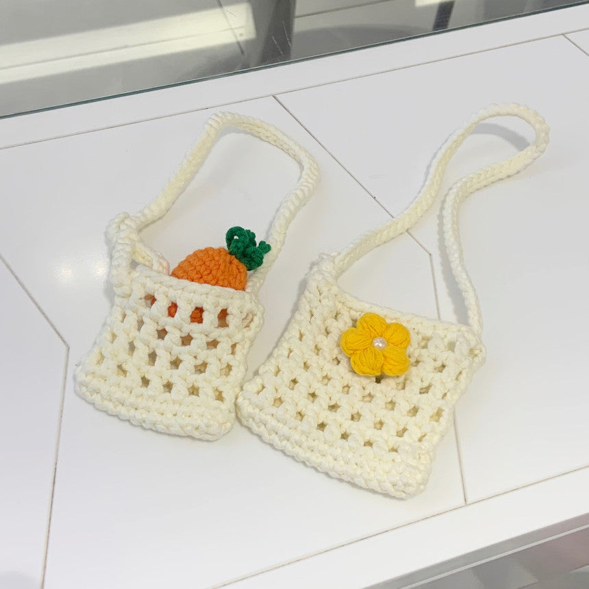 Puppy Knitted Sling Bag Adjustable Length (B)