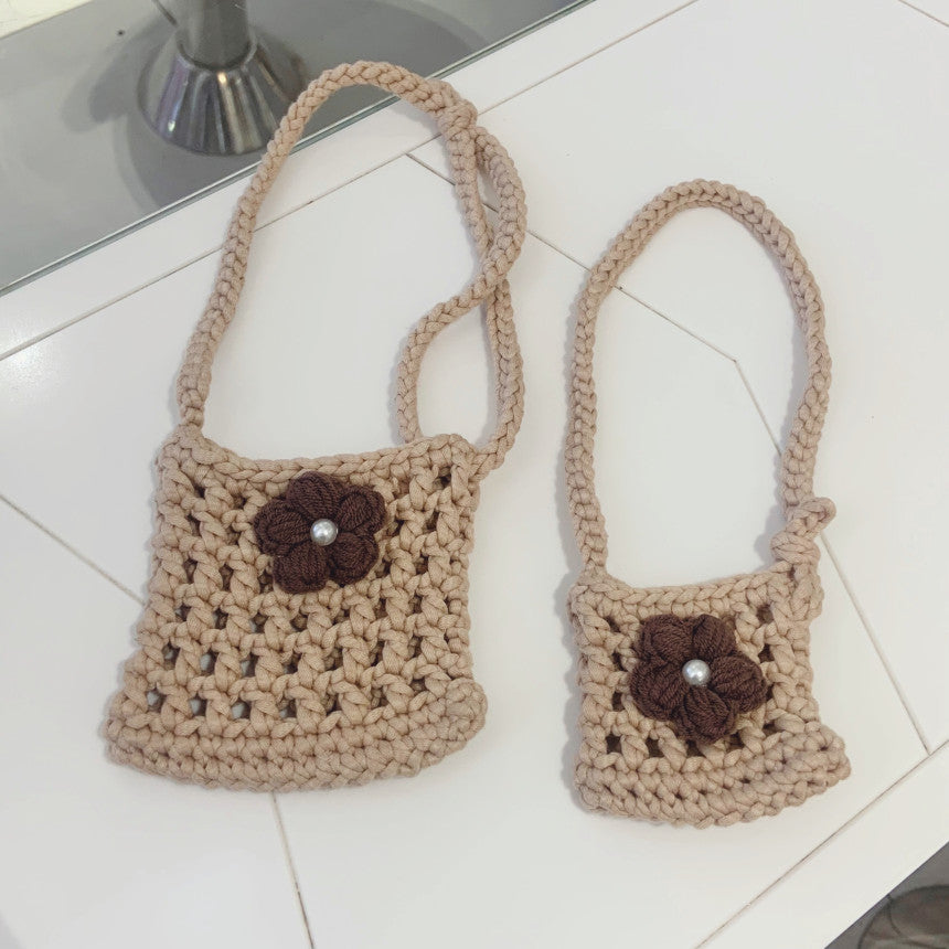 Puppy Knitted Sling Bag Adjustable Length (B)