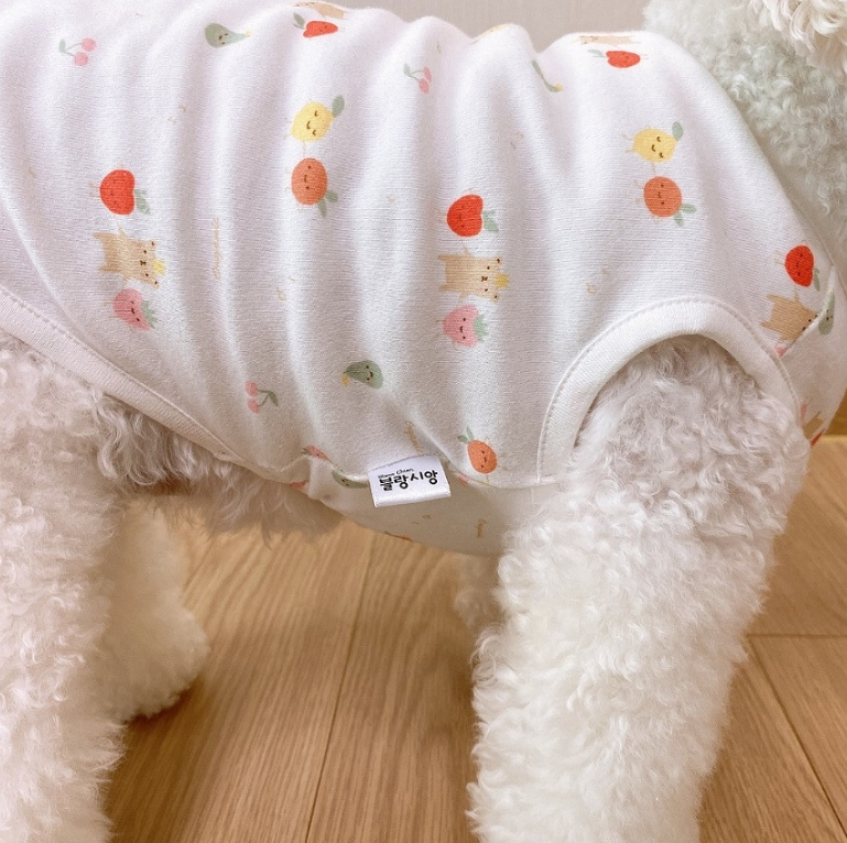 Puppy Sleeveless Indoor Wear Pajamas Organic Cotton (B)