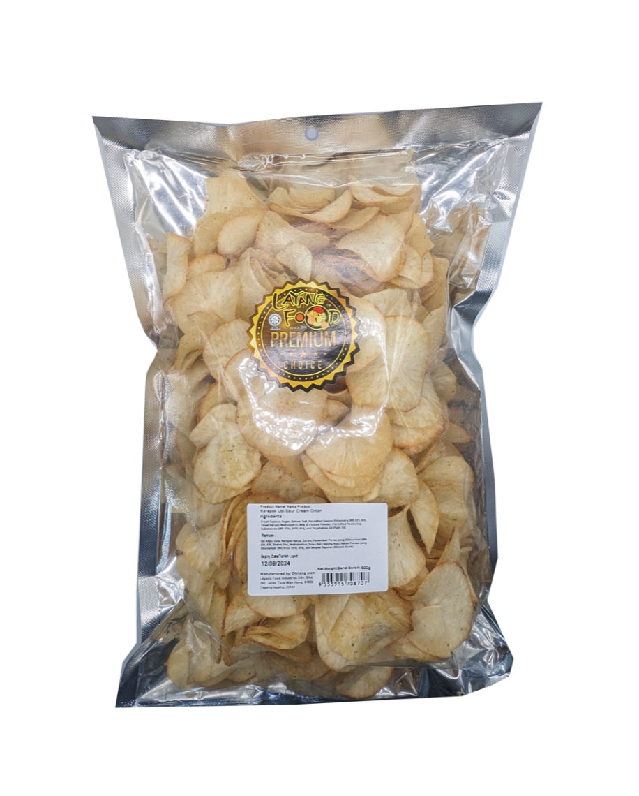 Layang Food: Tapioca Chips: Sour Cream 500G