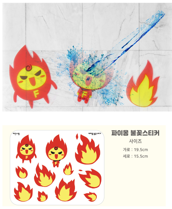 Fire Extinguisher Bath Stickers