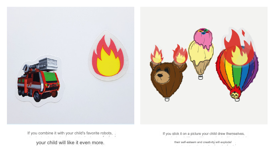 Fire Extinguisher Bath Stickers