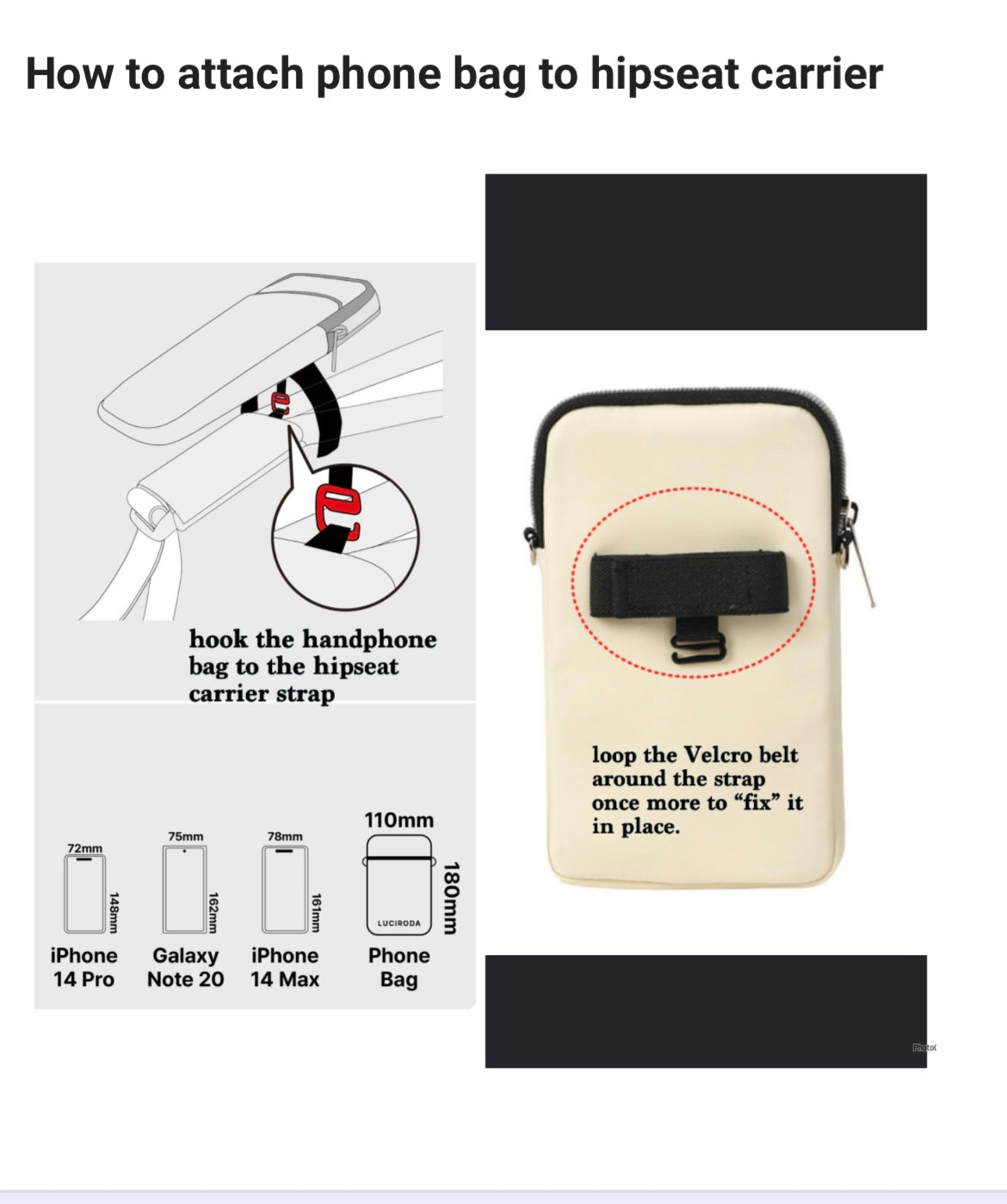Luciroda Premium Side Hip Seat