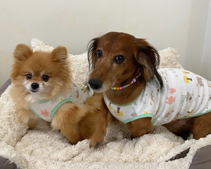 Puppy Sleeveless Indoor Wear Pajamas Organic Cotton (B)