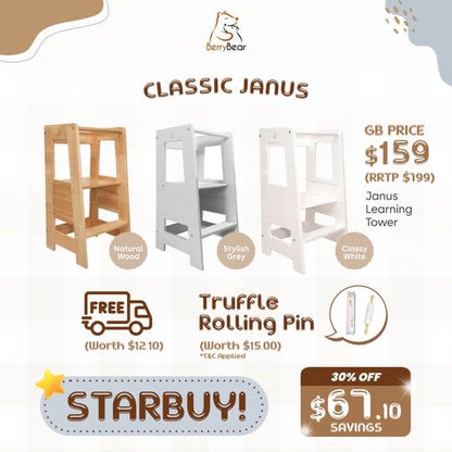 Berry Bear Janus Learning Tower ( Non- Foldable) + Free Truffle Rolling Pin (IG event)