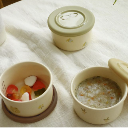 (Preorder) TGM - White Porcelain Baby Food Container