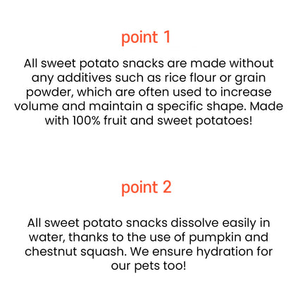 Freeze Dried Sweet Potato and Orange/Blueberry/Strawberry Pet Treat (B)