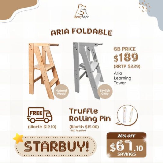 Berry Bear Aria Learning Tower (Foldable) + Free Truffle Rolling Pin (IG event)