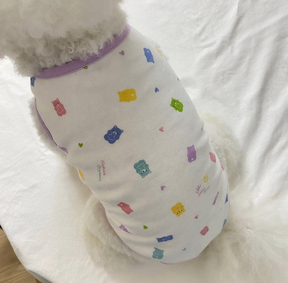 Puppy Sleeveless Indoor Wear Pajamas Organic Cotton (B)