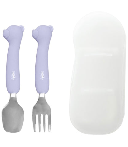 (Preorder) TGM - Teddy Silicone Stainless Spoon & Fork